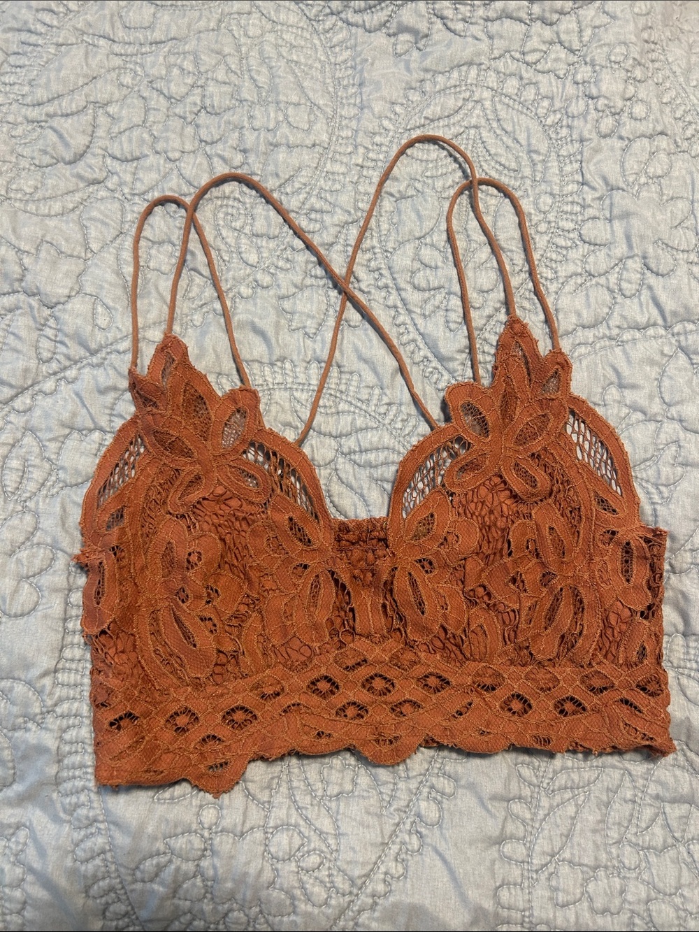 Free People (FP One) Lace Bralette in Rust